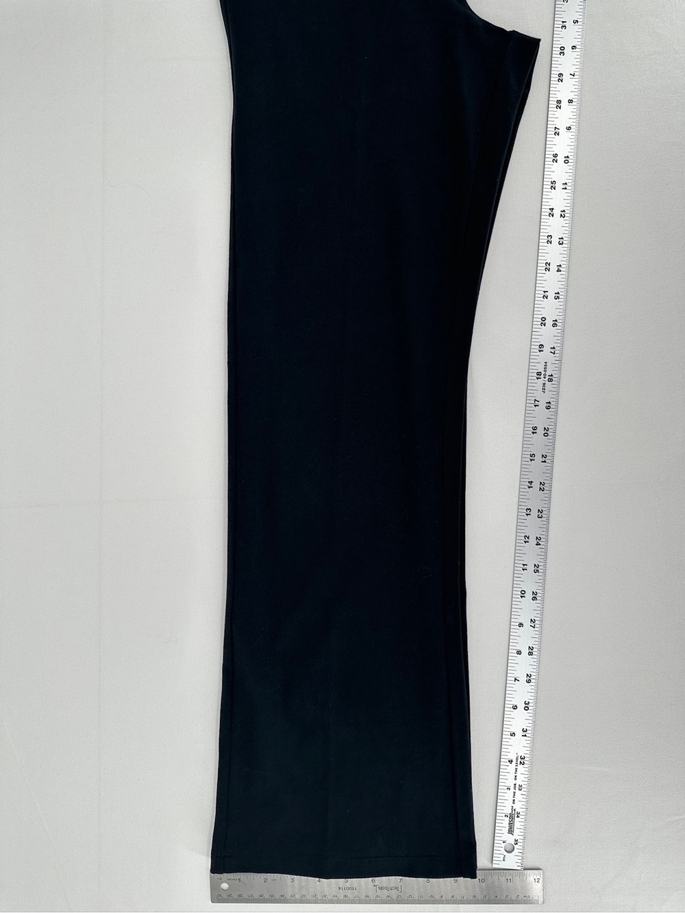 Lauren Active Ralph Lauren Fold-Over Yoga Pants Women’s Medium Black Wide Leg - Picture 5 of 6